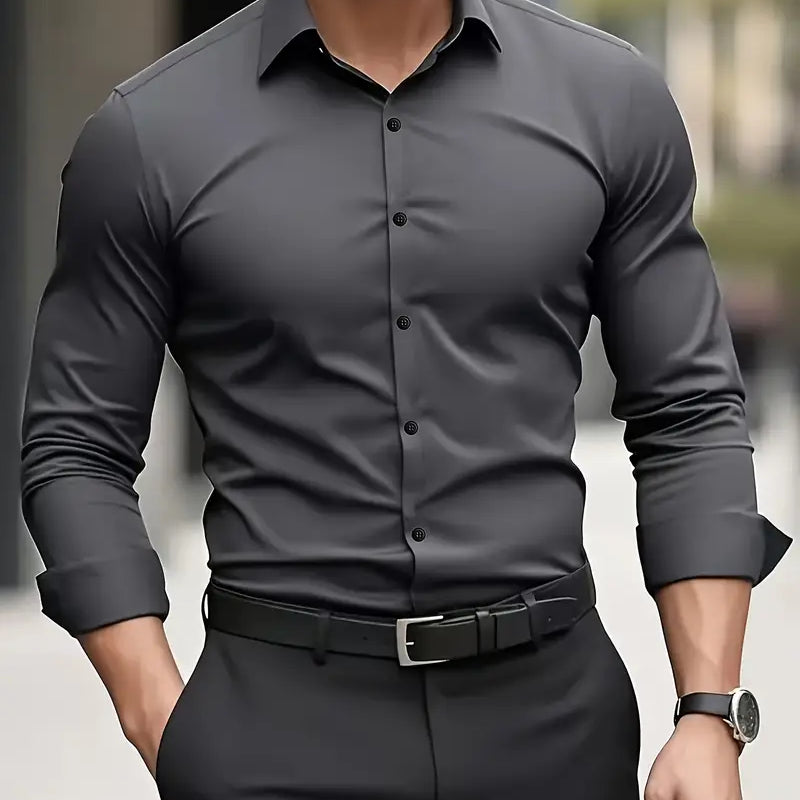 Konrad | Klasyczna Koszula Slim Fit z Długim Rękawem – Elegancja, Która Mówi Sam za Siebie