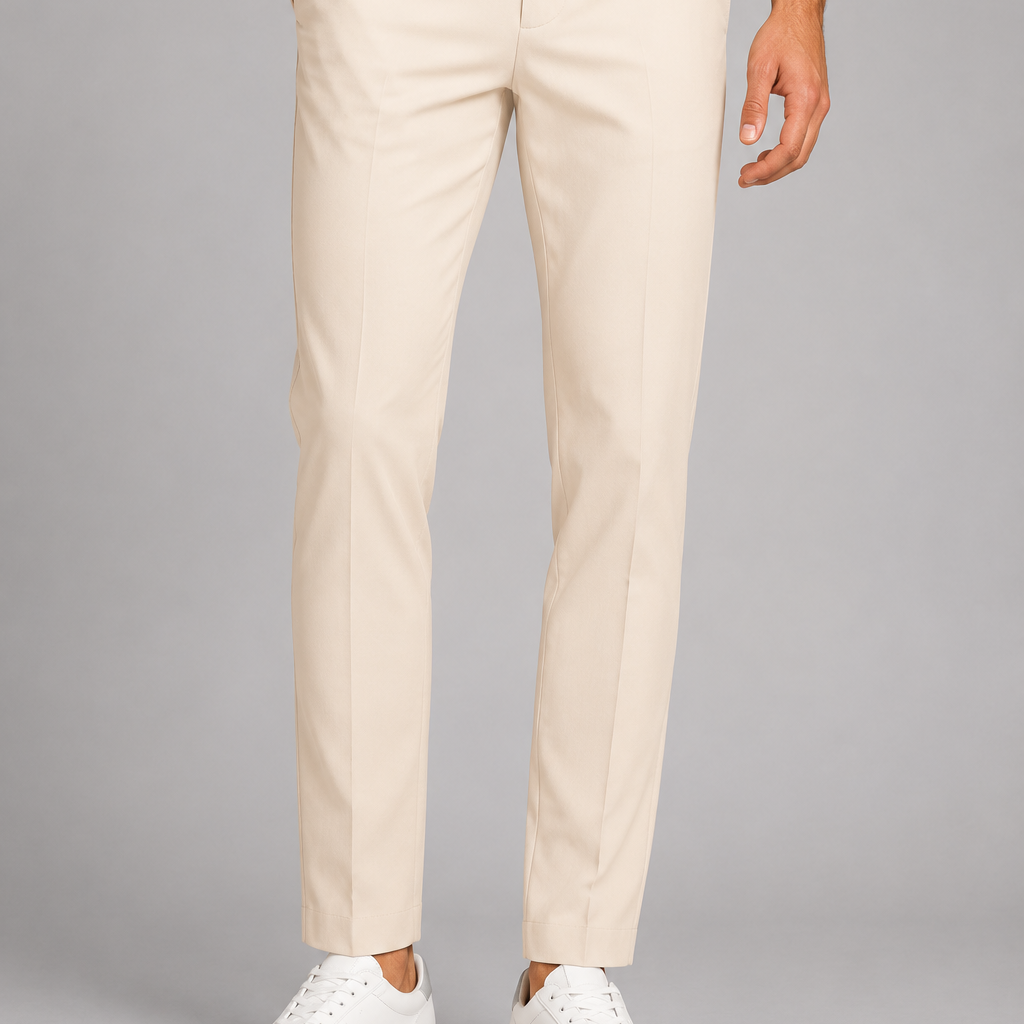 Spodnie Chino Slim Fit – Prosty Krój z Tkaniny Oddychającej, Na Co Dzień i Do Pracy