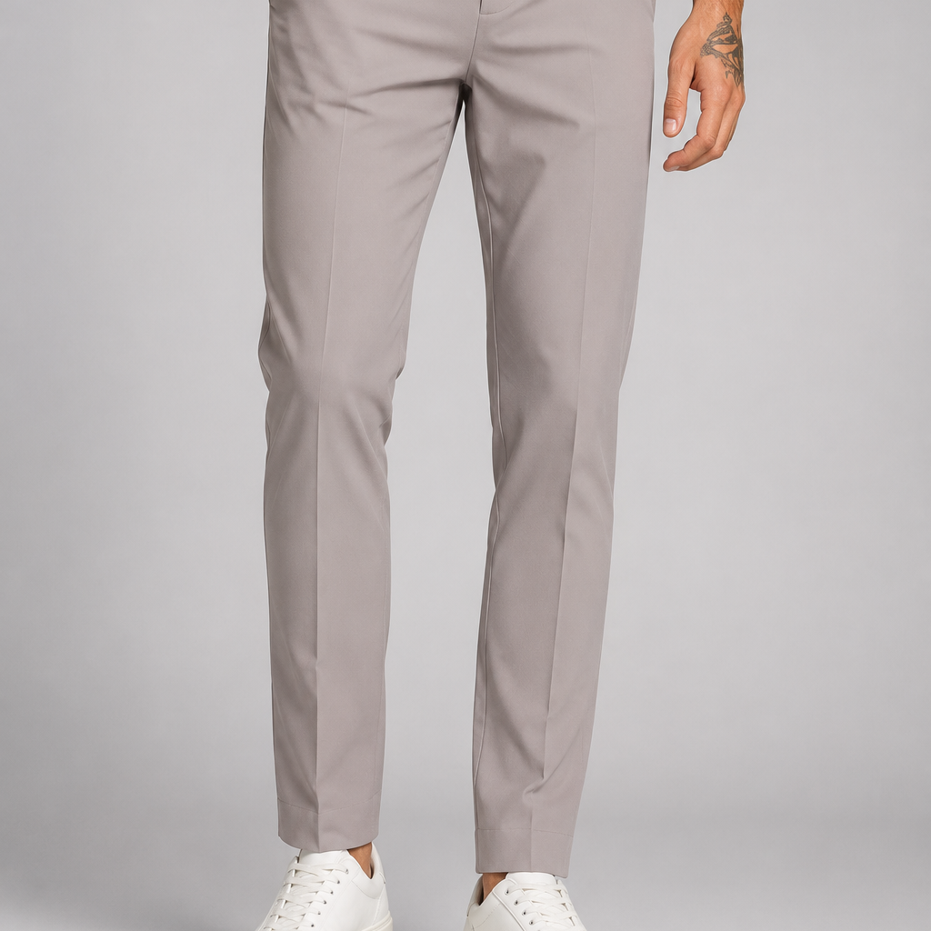 Spodnie Chino Slim Fit – Prosty Krój z Tkaniny Oddychającej, Na Co Dzień i Do Pracy