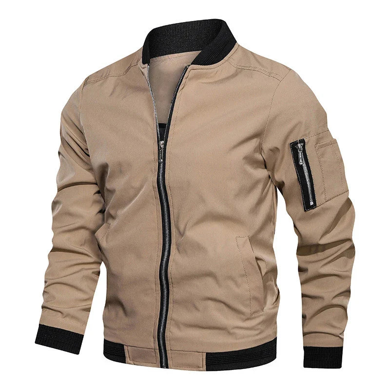 Elegancka kurtka bomber męska z zamkiem błyskawicznym - nowoczesny miejski krój komfort i styl na co dzień