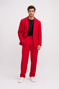 Garnitur dwuczęściowy - swobodny krój nowoczesna elegancja casual premium styl biznesowy
