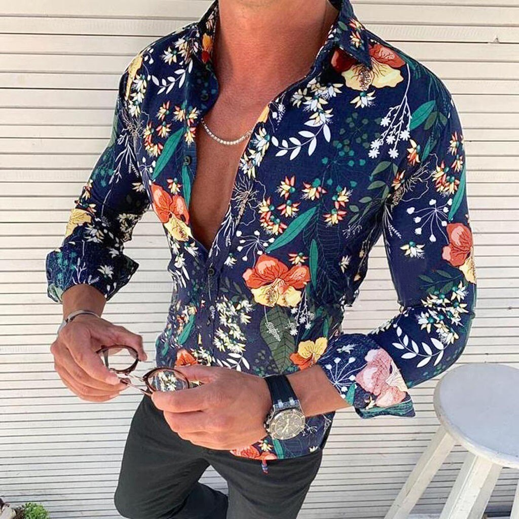 Koszula Hawajska z Długim Rękawem - Luźna Koszula Resortwear na Wakacje i Letnie Stylizacje