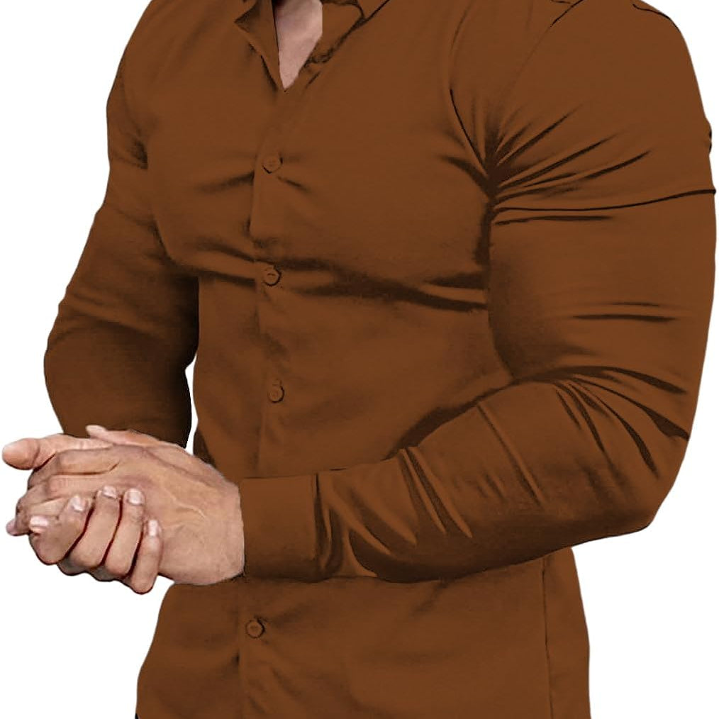 Koszula Slim Fit z Elastycznego Materiału - Nowoczesny Elegancki Krój