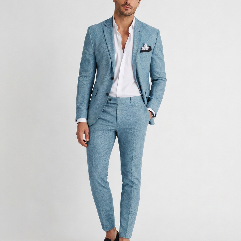 Lniany Komplet Dopasowany krój - Lekki Elegancki