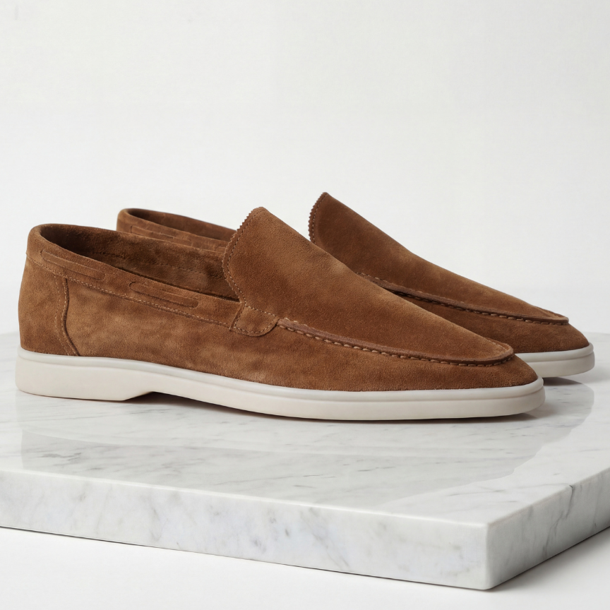 Loafersy Męskie – Zamszowe Wykończenie, Klasyczny Krój, Na Co Dzień i Formalnie
