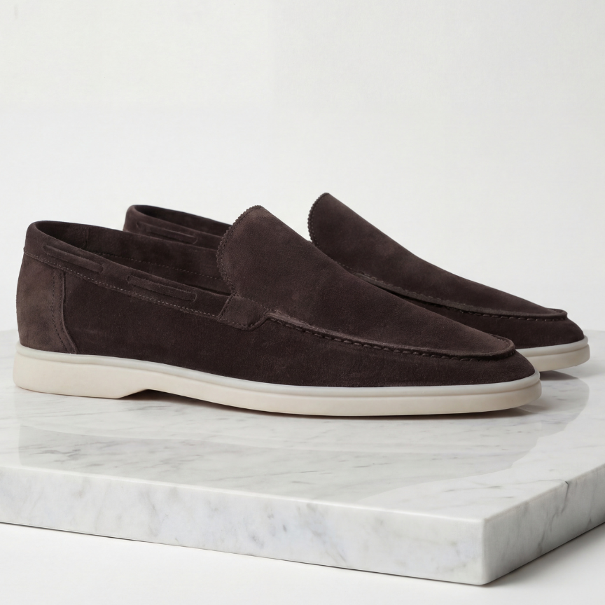 Loafersy Męskie – Zamszowe Wykończenie, Klasyczny Krój, Na Co Dzień i Formalnie