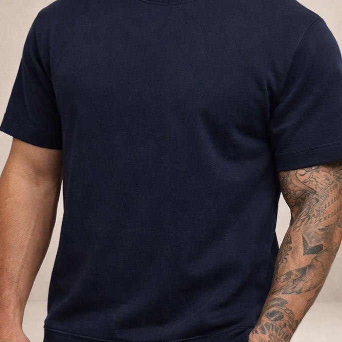 Męska Koszulka Slim Fit z Okrągłym Dekoltem, Dopasowany T-Shirt Męski na Co Dzień i do Stylizacji
