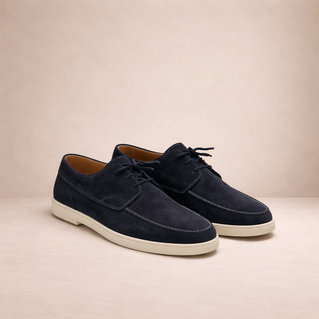 Skórzane Loafersy Męskie ze Sznurowaniem, Komfortowe Loafersy Męskie do Smart Casual i Codziennego Stylu