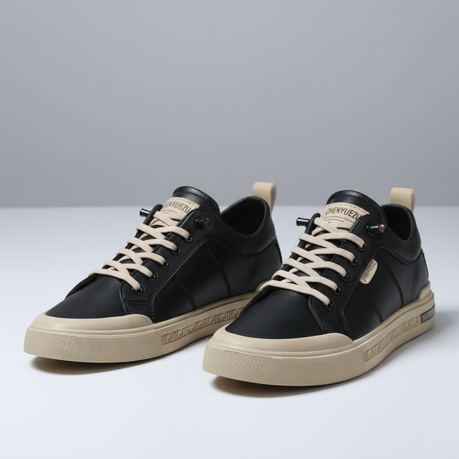 Sneakersy – Gładka skóra, wyściełana wkładka EVA, na co dzień i weekend
