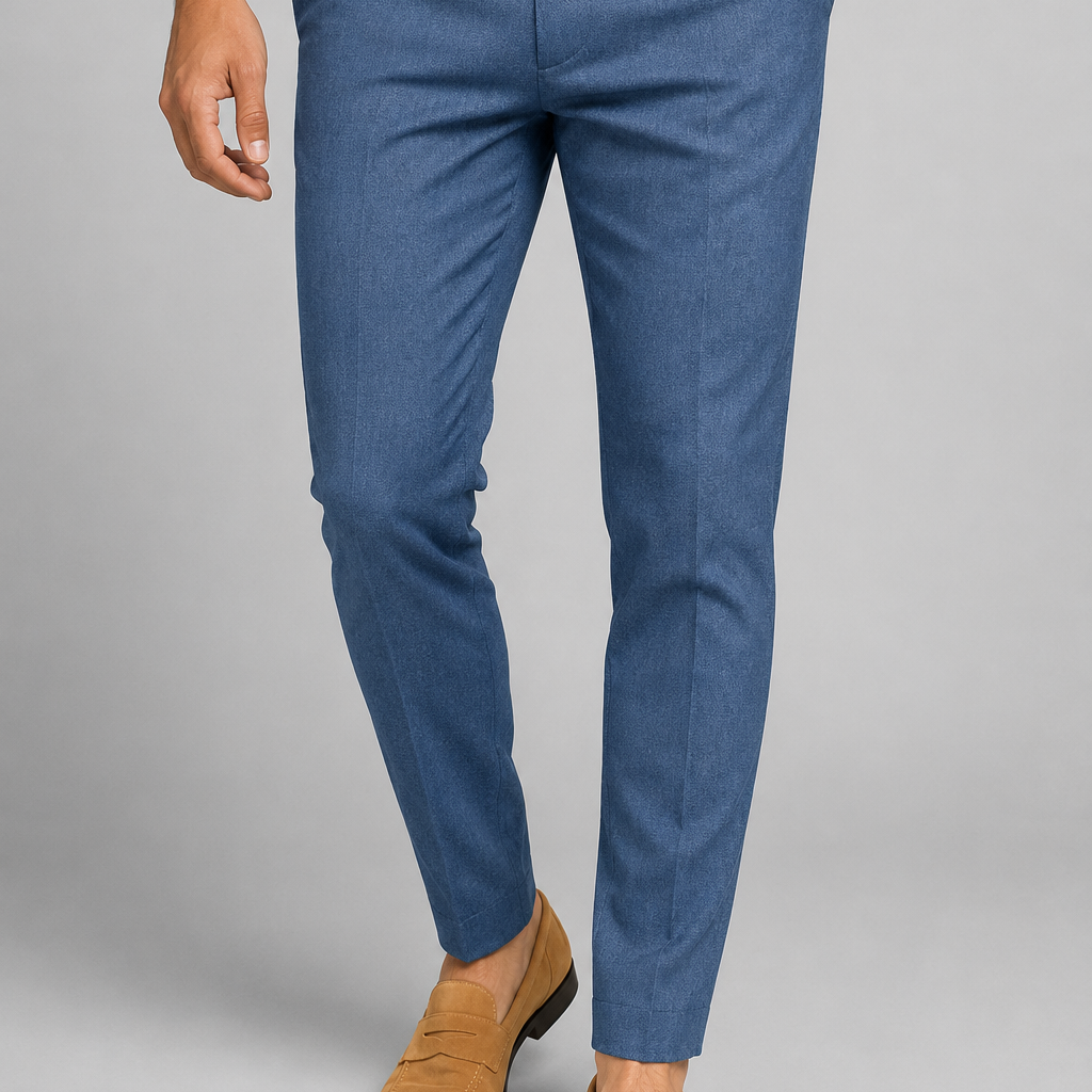 Spodnie Wizytowe Slim Fit – Zwężane Nogawki Średni Stan Do Biura i Spotkań