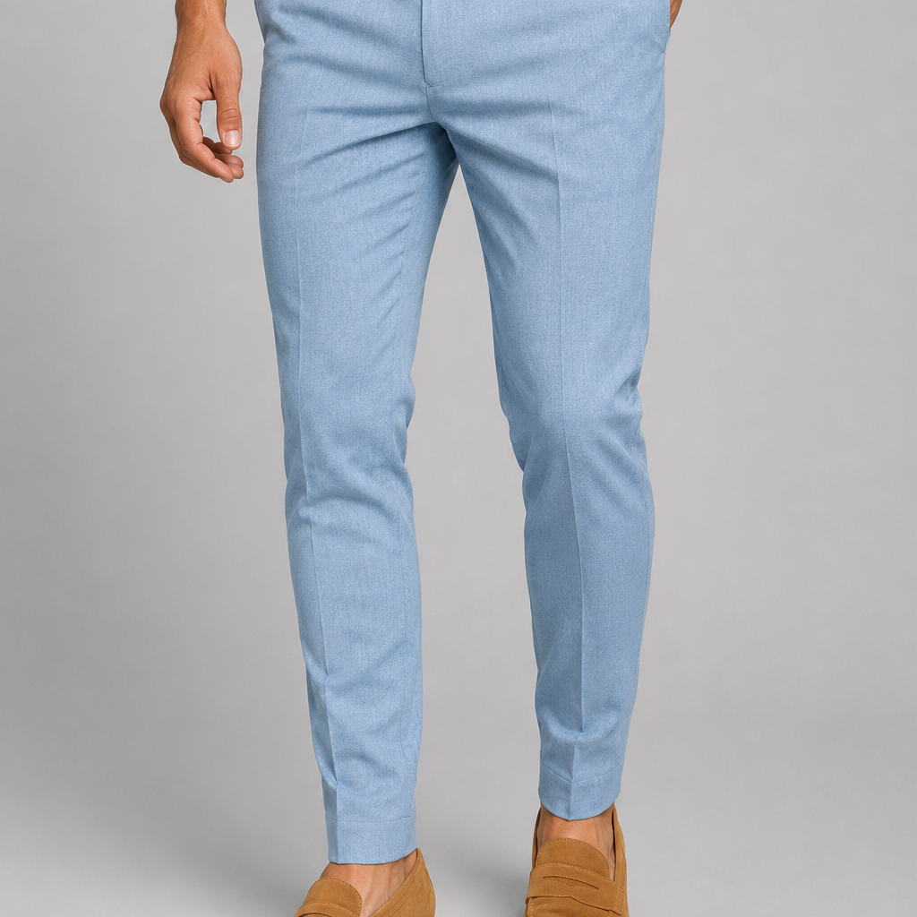 Spodnie Wizytowe Slim Fit – Zwężane Nogawki Średni Stan Do Biura i Spotkań
